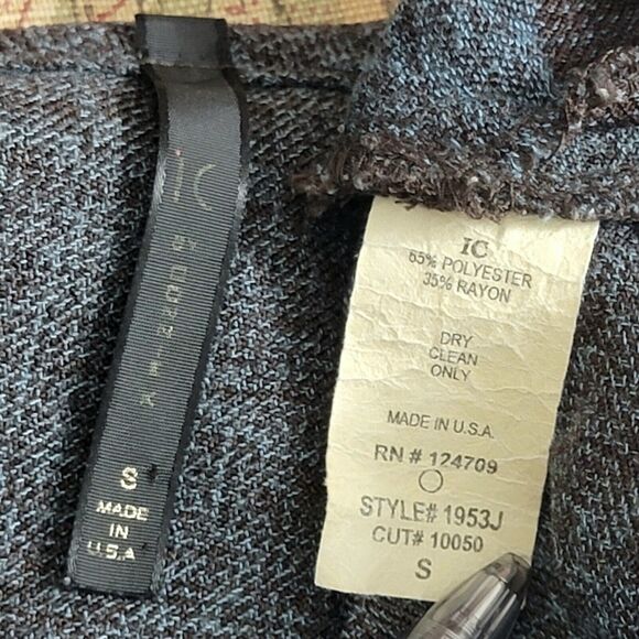 IC by Connie K Jacket Womens S Brown Striped Asymmetrical Open Front Cardigan - Picture 10 of 11